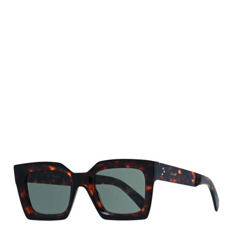 CELINE Acetate Square Sunglasses CL40130I Tortoise.